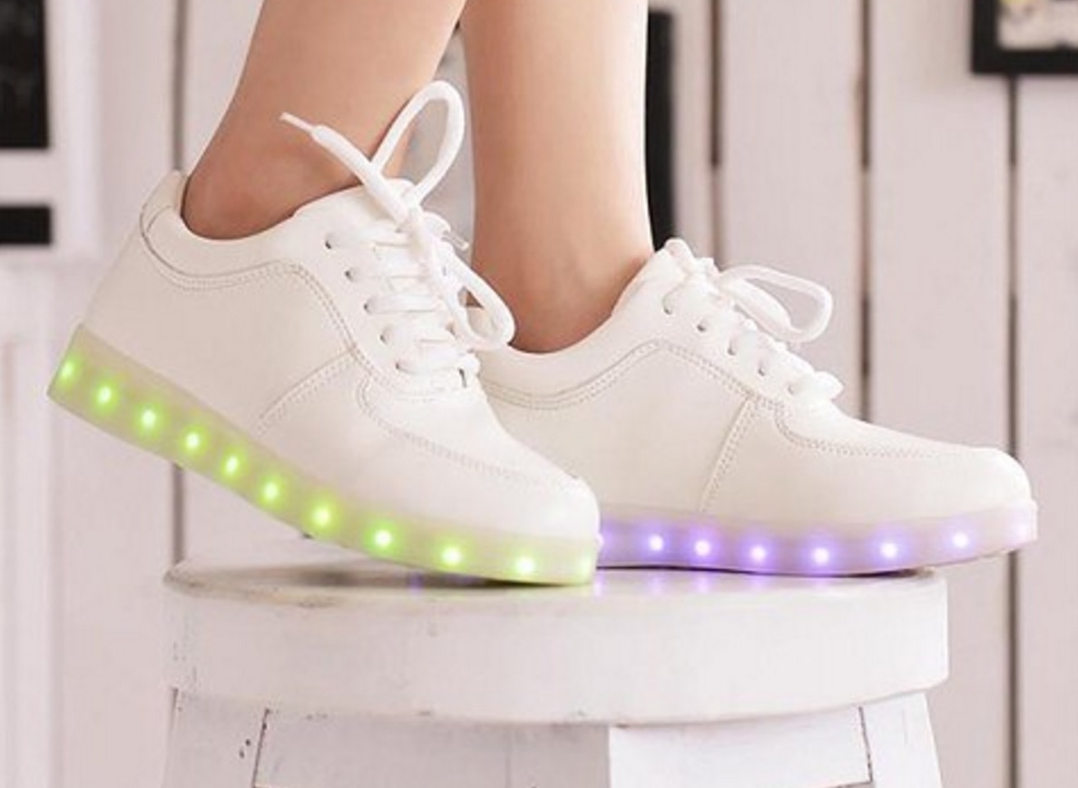 Girls Angel Wing Luminous High Top Shoes Boys USB Charging Led Light Up  Sneakers | eBay